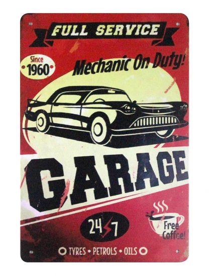 Mechanic On Duty Garage tin metal sign 1002a Metal Sign bedroom style ideas