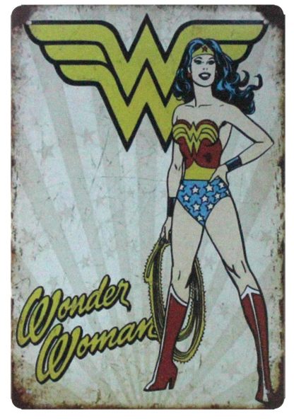 DC Comics Wonder Woman Super Hero Lasso Red Boots tin sign 1046a Comics Boots