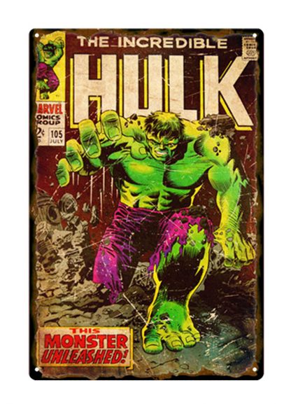 Marvel comics incredible hulk metal tin sign b06-Hulk-8 Comics comics