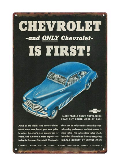 vintage Chevrolet old car ads metal tin sign b10-Chevrolet-32 Gas Oil Automotive ads