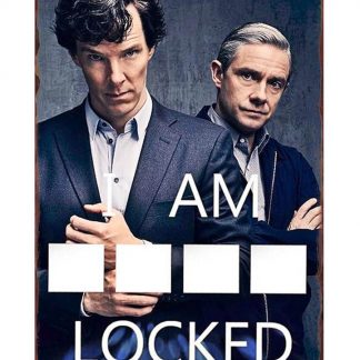 I am locked Sherlock metal tin sign b18-Sherlock-34 Metal Sign am