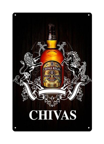 Chivas Regal Scotch whisky bar tavern tin sign b20-Chivas-3 Beer Wine Liquor affordable art prints
