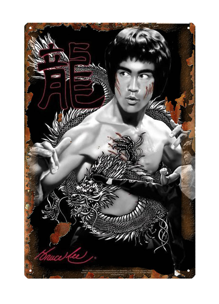 Bruce Lee Kongfu Star metal tin sign b38-____-31 Metal Sign bedroom wall decor ideas Bruce Lee Kongfu Star metal tin sign b38-____-31 Metal Sign bedroom wall decor ideas