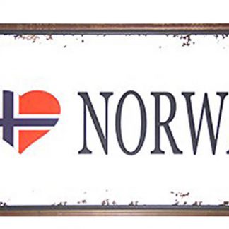 I love Norway metal tin sig b53-A-2 Metal Sign garage clock