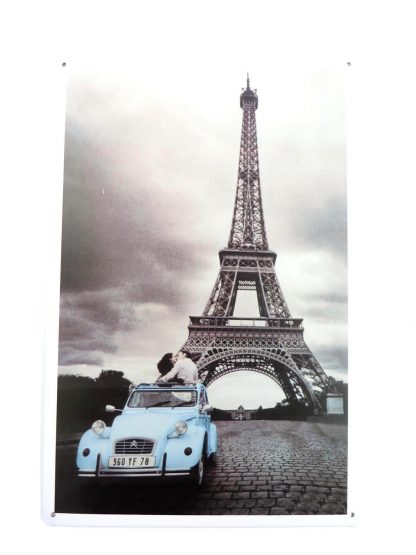 vintage car Eiffel Tower tin sign pretty bedroom ideas metalsign05-3 Metal Sign bedroom