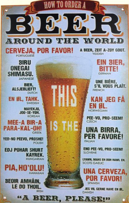 Beer Around the World tin sign fine art posters metalsign17-5 Beer Wine Liquor around