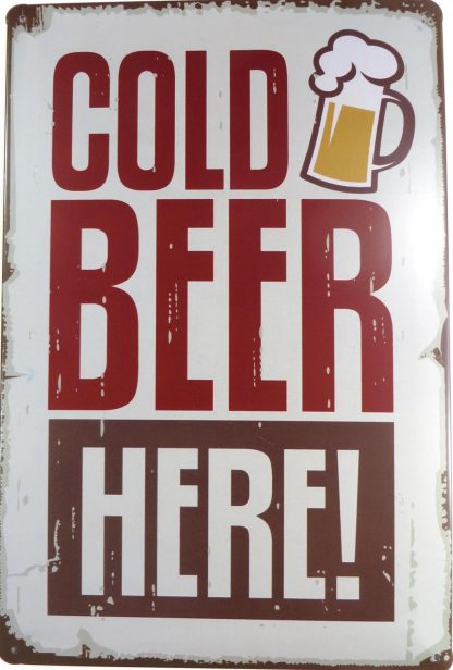 COLD BEER HERE tin sign bedroom bar club shop design metalsign20-3 Beer Wine Liquor bar