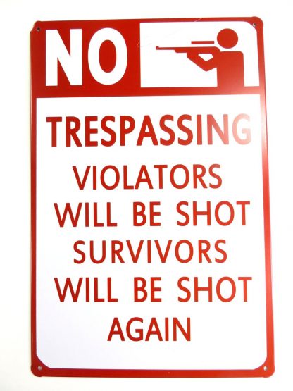 NO TRESPASSING tin sign  posters metalsign27-1 Metal Sign garage art